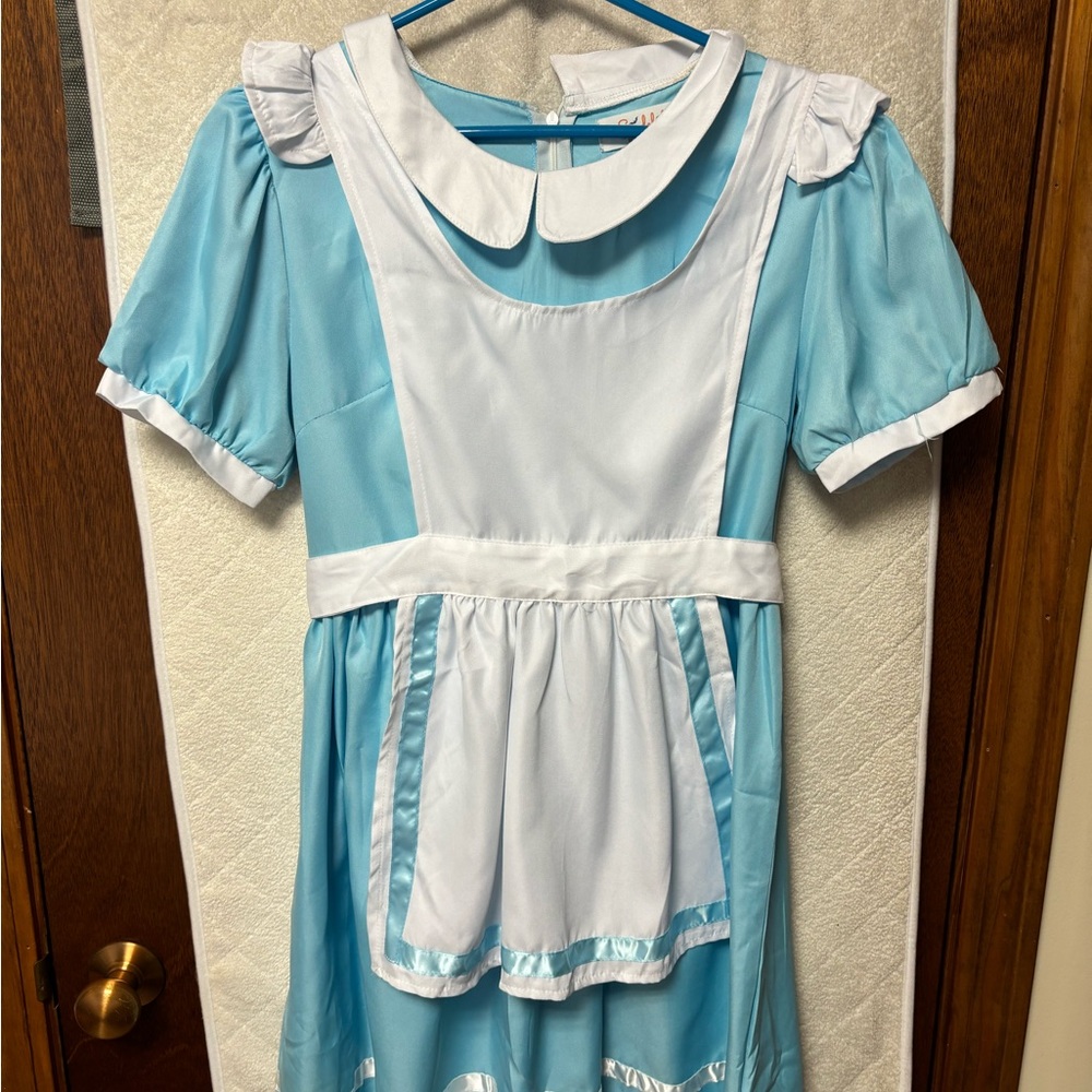 Cute women’s Alice in Wonderland costume with apron, size S